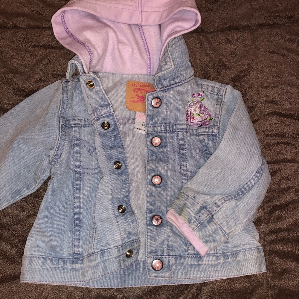 Girls 18 months denim jacket with hood